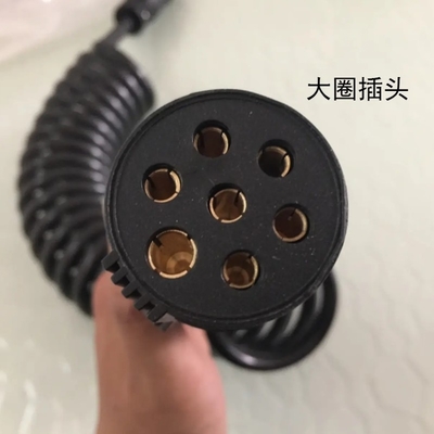 Cable de núcleo de nylon 7 para luces de estacionamiento de camiones, remolques ABS Cordón espiral de energía eléctrica 12V