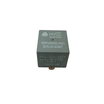Top Howo T7h T5g Sitrak C7h Sistema eléctrico de camión piezas de repuesto 24V 2X15A WG9716582301 010/1 Relé JD287/2HD